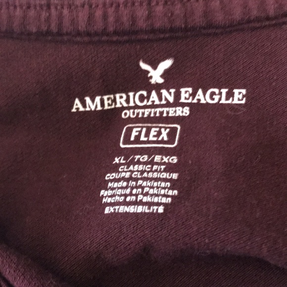 COPY - Maroon colored American Eagle outfitters collared shirt. - Picture 2 of 4